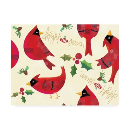 Holli Conger 'Cardinals Repeat 1' Canvas Art,24x32